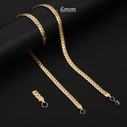 HIYEE Fashion Classic 3-8MM Figaro Chain Stainless Steel Non-Fading Waterproof Necklace For Men's And Women's Parties