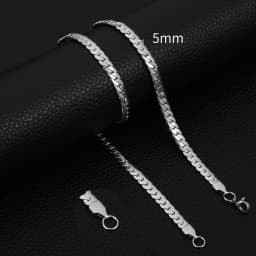 HIYEE Fashion Classic 3-8MM Figaro Chain Stainless Steel Non-Fading Waterproof Necklace For Men's And Women's Parties
