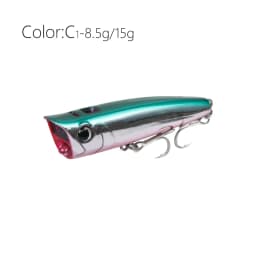 LETOYO Topwater Popper 8.5-30g floating Rock pop Artificial Hard Baits for Bass Perch Pike Fishing Lure