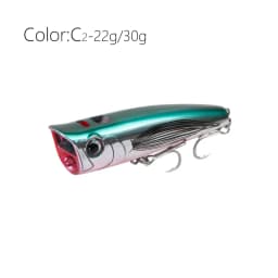LETOYO Topwater Popper 8.5-30g floating Rock pop Artificial Hard Baits for Bass Perch Pike Fishing Lure