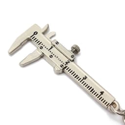 Mini Metal Ruler Vernier Caliper Portable 0-40mm keychain Measuring Gauging Tools Car Turbo key Chain Ring Ruler Caliper