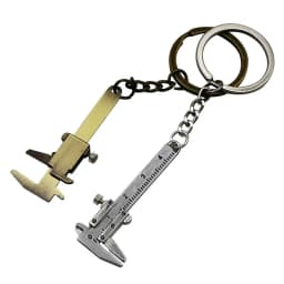 Mini Metal Ruler Vernier Caliper Portable 0-40mm keychain Measuring Gauging Tools Car Turbo key Chain Ring Ruler Caliper