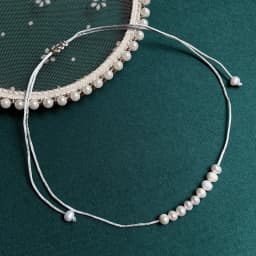 Real Natural Freshwater Pearl Necklace for Women Girls Small Potao Pearl Charm Smile Pendulum Choker Collar Wedding Jewelry Boho