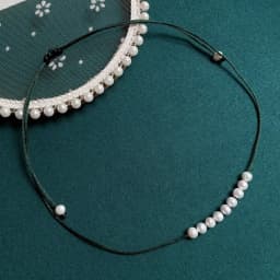 Real Natural Freshwater Pearl Necklace for Women Girls Small Potao Pearl Charm Smile Pendulum Choker Collar Wedding Jewelry Boho
