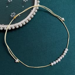 Real Natural Freshwater Pearl Necklace for Women Girls Small Potao Pearl Charm Smile Pendulum Choker Collar Wedding Jewelry Boho
