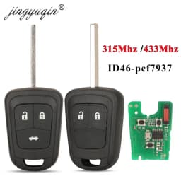 Jingyuqin Remote Car Key 315Mhz ID46 PCF7937 For Opel ASTRA J 4 IV /INSIGNIA ZAFIRA C MOKKA Vauxhall CHEVROLET AVEO CRUZE MALIBU