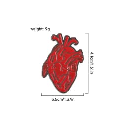 Organ Heart Enamel Pins Custom Anatomy Medical Brooches Lapel Badges Gothic Jewelry Gift for Student Friends