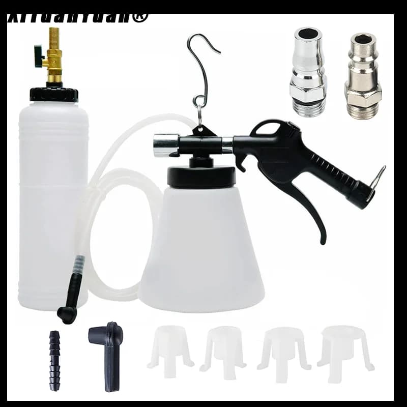 1L+0.75L Car Brake Bleeder Pump Bleeding Fluid Change Oil Kit Air Pneumatic Vacuum Tool Set Auto Repair Tools