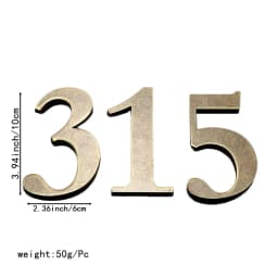 1PCS Metal Door Number with Backing Adhesive 10*6cm House Number Apartment Door Number for Outdoor Hotel Home Mail Box Label 0-9