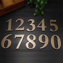 1PCS Metal Door Number with Backing Adhesive 10*6cm House Number Apartment Door Number for Outdoor Hotel Home Mail Box Label 0-9