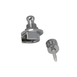 FLEOR Pair of Electric Guitar Strap Locks Skidproof Round Head Straplocks Chrome Guitar Accessories