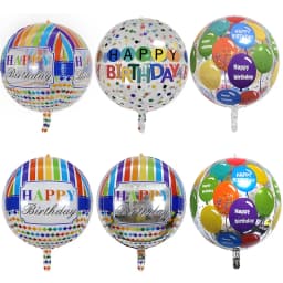 22 Inch New Round Aluminum Transparent 4d Balloon Birthday Theme Party Decoration Balloon Wholesale