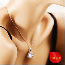 Fashion Silver Color Zodiac Sign 12 Constellation Pendant Necklaces Sparkling Zircon Charm Necklace for Women Girl Birthday Gift