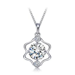 Fashion Silver Color Zodiac Sign 12 Constellation Pendant Necklaces Sparkling Zircon Charm Necklace for Women Girl Birthday Gift