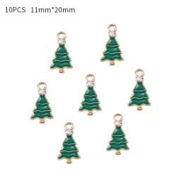 10-80pcs Enamel Christmas Charms Fashion Metal Alloy Xmas Pendant for DIY Jewelry Making Accessories Christmas Decoration
