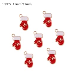 10-80pcs Enamel Christmas Charms Fashion Metal Alloy Xmas Pendant for DIY Jewelry Making Accessories Christmas Decoration