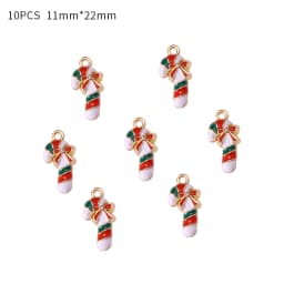 10-80pcs Enamel Christmas Charms Fashion Metal Alloy Xmas Pendant for DIY Jewelry Making Accessories Christmas Decoration