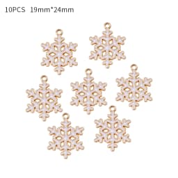 10-80pcs Enamel Christmas Charms Fashion Metal Alloy Xmas Pendant for DIY Jewelry Making Accessories Christmas Decoration