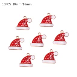 10-80pcs Enamel Christmas Charms Fashion Metal Alloy Xmas Pendant for DIY Jewelry Making Accessories Christmas Decoration