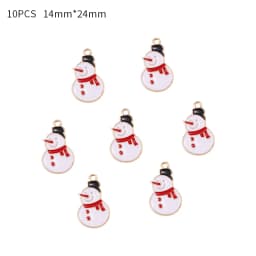 10-80pcs Enamel Christmas Charms Fashion Metal Alloy Xmas Pendant for DIY Jewelry Making Accessories Christmas Decoration