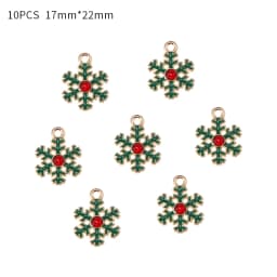 10-80pcs Enamel Christmas Charms Fashion Metal Alloy Xmas Pendant for DIY Jewelry Making Accessories Christmas Decoration