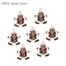 10-80pcs Enamel Christmas Charms Fashion Metal Alloy Xmas Pendant for DIY Jewelry Making Accessories Christmas Decoration