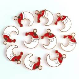 10-80pcs Enamel Christmas Charms Fashion Metal Alloy Xmas Pendant for DIY Jewelry Making Accessories Christmas Decoration