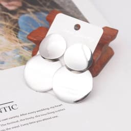 New Fashion Uneven Drop Earrings for Women Double-layers Round Pendants Dangle Earrings Heavy European Ear Jewelry pendientes