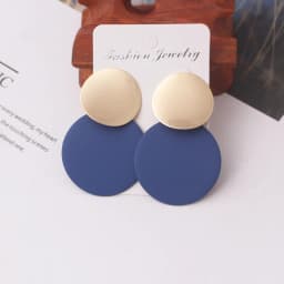 New Fashion Uneven Drop Earrings for Women Double-layers Round Pendants Dangle Earrings Heavy European Ear Jewelry pendientes