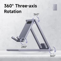 Hagibis Phone Stand Aluminum Cell Phone Adjustable Desk Phone Holder for iPhone 15/16/17 Pro Max SE Tablet Support Mount Stand