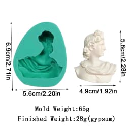 David Goddess Scholar Statue Candle Mould Handicrafts Decoration Tool Aromatherapy Gypsum Epoxy Resin Simple Style Silicone Mold