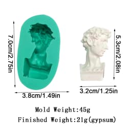 David Goddess Scholar Statue Candle Mould Handicrafts Decoration Tool Aromatherapy Gypsum Epoxy Resin Simple Style Silicone Mold
