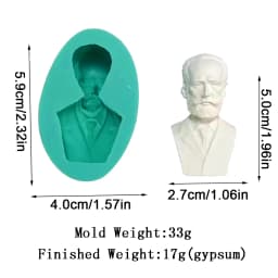 David Goddess Scholar Statue Candle Mould Handicrafts Decoration Tool Aromatherapy Gypsum Epoxy Resin Simple Style Silicone Mold