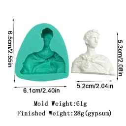 David Goddess Scholar Statue Candle Mould Handicrafts Decoration Tool Aromatherapy Gypsum Epoxy Resin Simple Style Silicone Mold