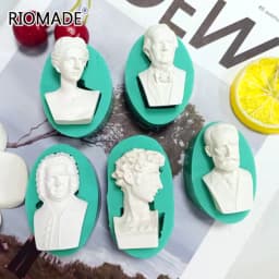 David Goddess Scholar Statue Candle Mould Handicrafts Decoration Tool Aromatherapy Gypsum Epoxy Resin Simple Style Silicone Mold