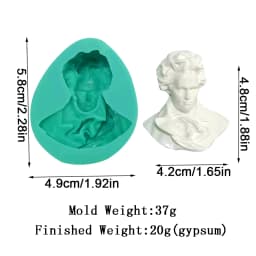 David Goddess Scholar Statue Candle Mould Handicrafts Decoration Tool Aromatherapy Gypsum Epoxy Resin Simple Style Silicone Mold
