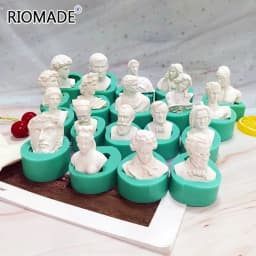 David Goddess Scholar Statue Candle Mould Handicrafts Decoration Tool Aromatherapy Gypsum Epoxy Resin Simple Style Silicone Mold