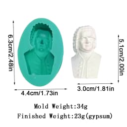 David Goddess Scholar Statue Candle Mould Handicrafts Decoration Tool Aromatherapy Gypsum Epoxy Resin Simple Style Silicone Mold