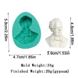 David Goddess Scholar Statue Candle Mould Handicrafts Decoration Tool Aromatherapy Gypsum Epoxy Resin Simple Style Silicone Mold