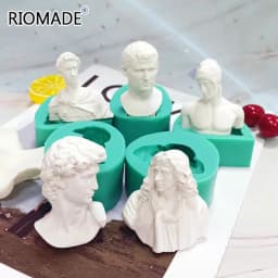 David Goddess Scholar Statue Candle Mould Handicrafts Decoration Tool Aromatherapy Gypsum Epoxy Resin Simple Style Silicone Mold
