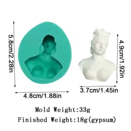David Goddess Scholar Statue Candle Mould Handicrafts Decoration Tool Aromatherapy Gypsum Epoxy Resin Simple Style Silicone Mold