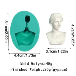 David Goddess Scholar Statue Candle Mould Handicrafts Decoration Tool Aromatherapy Gypsum Epoxy Resin Simple Style Silicone Mold