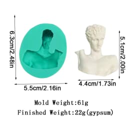 David Goddess Scholar Statue Candle Mould Handicrafts Decoration Tool Aromatherapy Gypsum Epoxy Resin Simple Style Silicone Mold