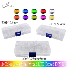 3mm 5mm LED Diode Assorted Kit White Green Red Blue Yellow Orange F3 F5 Light Emitting DIY led lights Diodes Electronic Kit