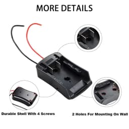 Battery Adapter Converter for Black&Decker 18V 20V Li-ion Battery LB20 DIY Power Wheels Adapter Power Connector with 14AWG Wires