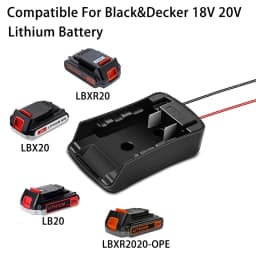 Battery Adapter Converter for Black&Decker 18V 20V Li-ion Battery LB20 DIY Power Wheels Adapter Power Connector with 14AWG Wires
