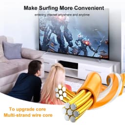 Samzhe Ethernet Cable Cat6 Gigabit High Speed 1000Mbps Internet Cable RJ45 Shielded Network LAN Cord for PC PS5 PS4 PS3 Xbox