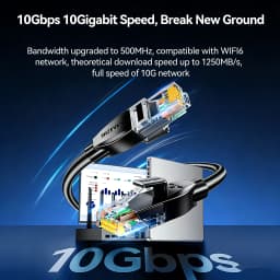 Samzhe Ethernet Cable Cat6 Gigabit High Speed 1000Mbps Internet Cable RJ45 Shielded Network LAN Cord for PC PS5 PS4 PS3 Xbox