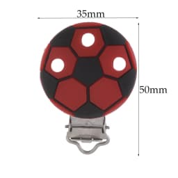 3Pcs Silicone Pacifier Clips Round Soccer Shape Baby Teether Teething Clip DIY Necklace Bead Tool Nurs Gift Accessories BPA Free