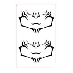 Brdwn Jujutsu Kaisen Unisex Yuji Itadori Toge Inumaki Cosplay Tattoo Stickers
